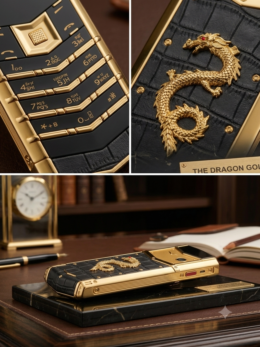 Vertu signature S Gold dragon bold fan limited edition | Premium feature phone